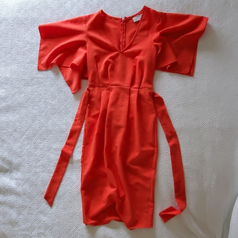 Orange ASOS Midi Dress - Picture 1 of 5